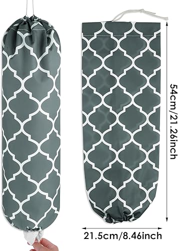 Miniatura 2 de Soporte para bolsas de plástico lavable para bolsas de plástico, organizador de bolsas de plástico, dispensador de bolsas de comestibles con cordón