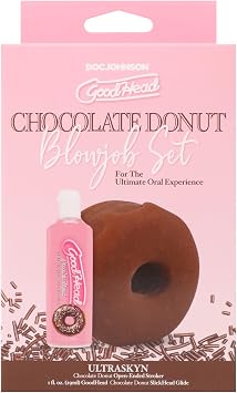 Doc Johnson GoodHead - Chocolate Donut Blowjob Set - for Adults Only, Chocolate