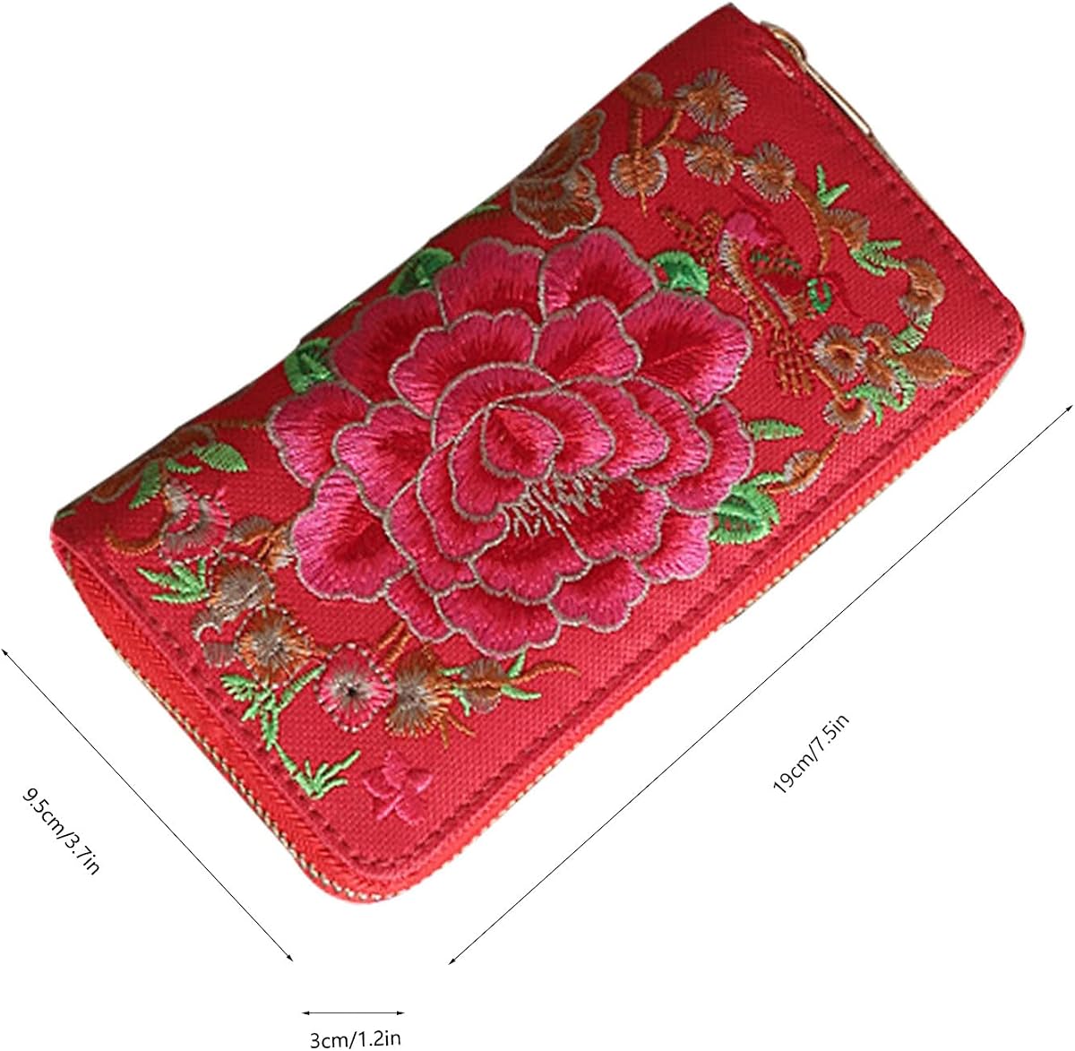 Long Wallet Japanese Resin Zipper Capacity Clutch Coin Purse view 2