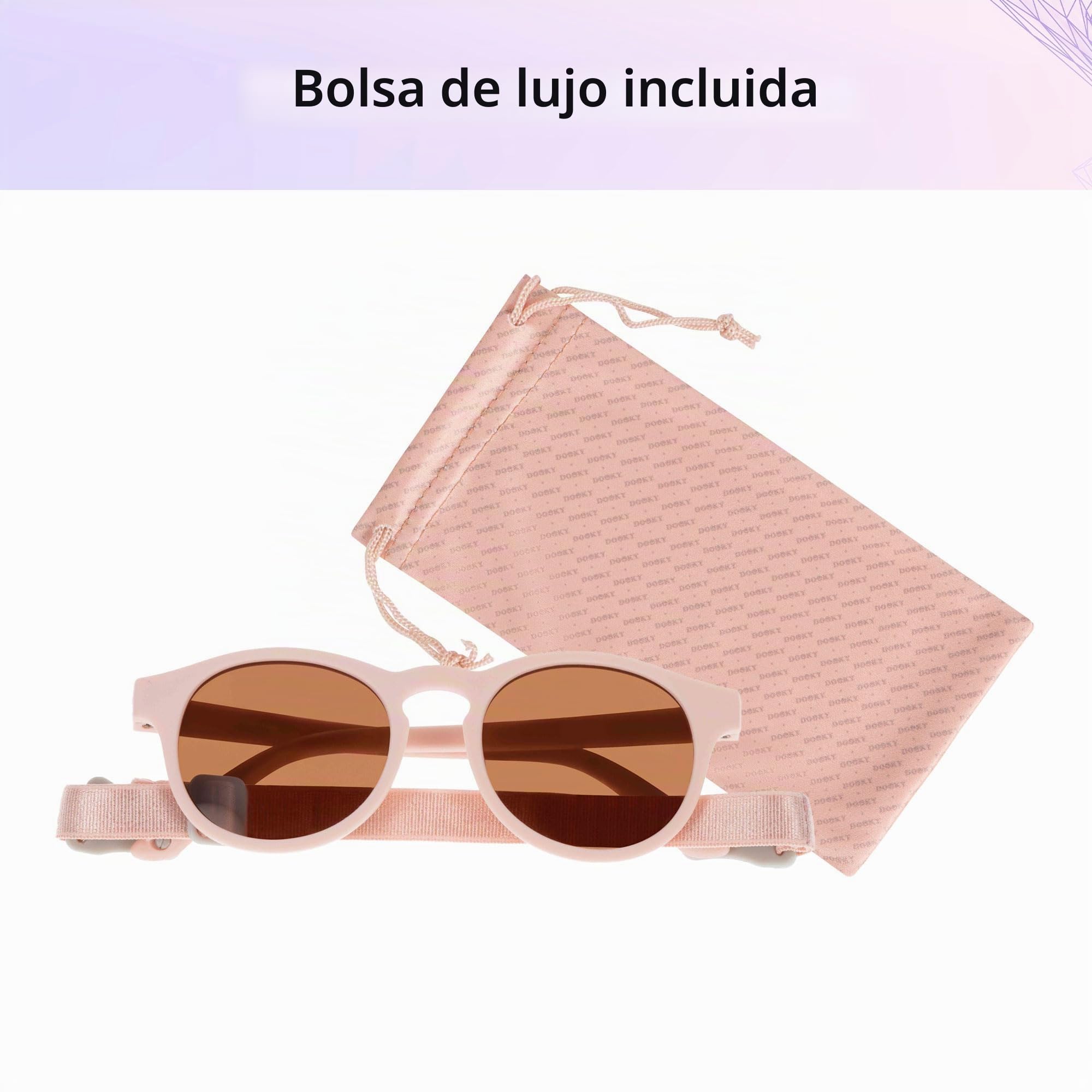 Dooky Unisex Baby Sunglasses, Cat.3 UV-400 Protection, Polarized, Unbreakable, Scratch-Resistant, Anti-Reflective, Shatterproof Lens, Adjustable and Removable Strap, Luxury Pouch Included, 6-36 Months
