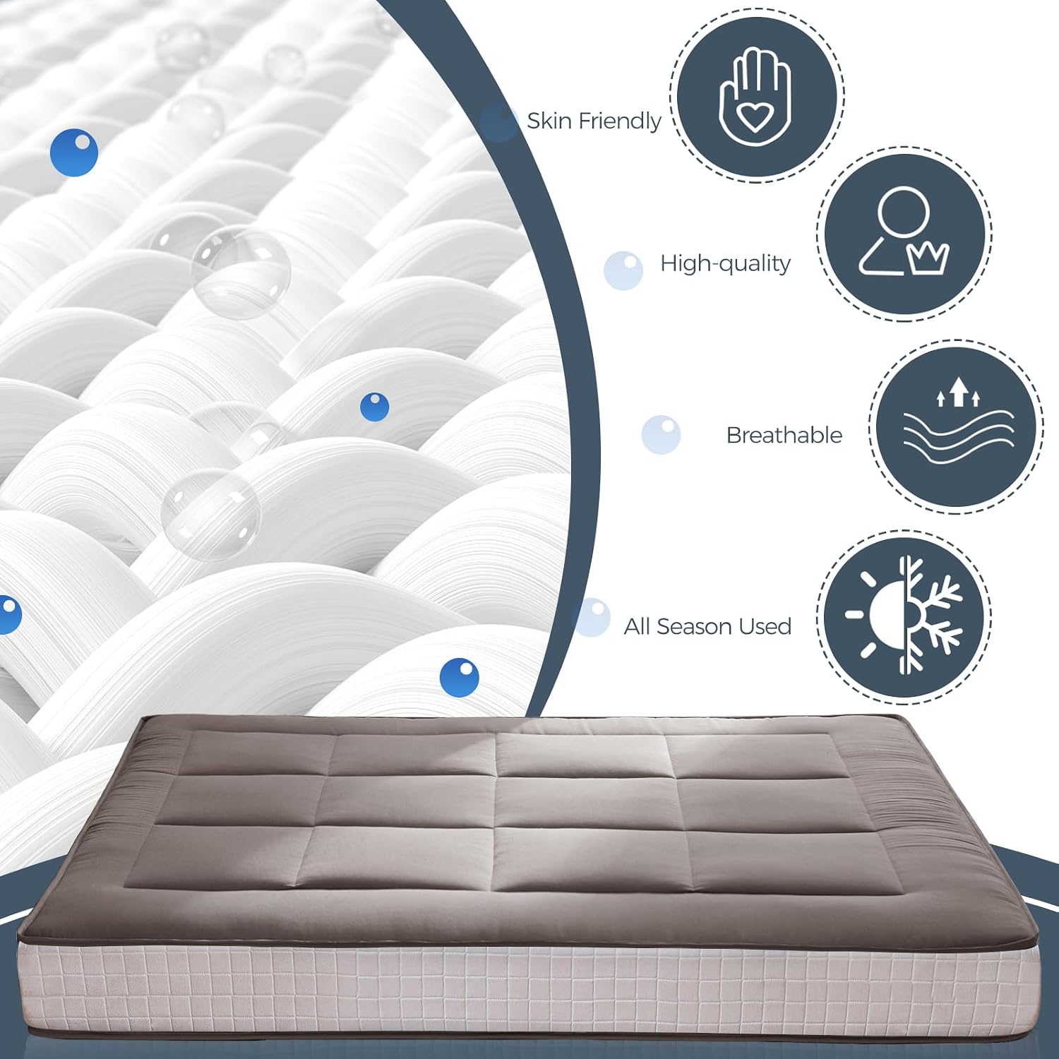 MAXYOYO 6" Extra Thick Japanese Futon Floor Mattress Foldable Full Mattress image 3