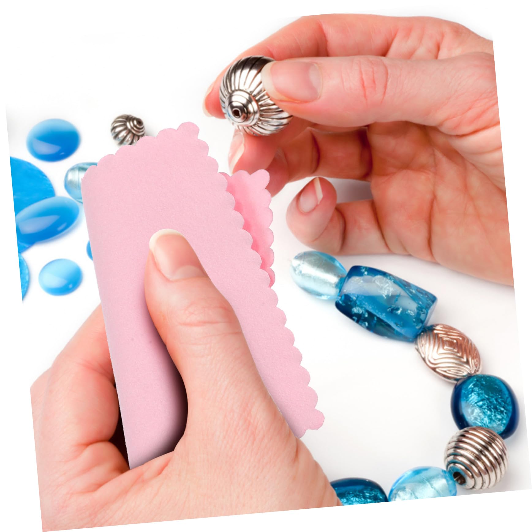 SHINEOFI 3 Set Soluzione Detergente per Gioielli Salviette per Lenti Orologi Occhiali Che Bloccano La Luce Pulitore per Anelli Panno per Occhiali Buffing Fibra Superfine Rosa 100 Pezzi * 3