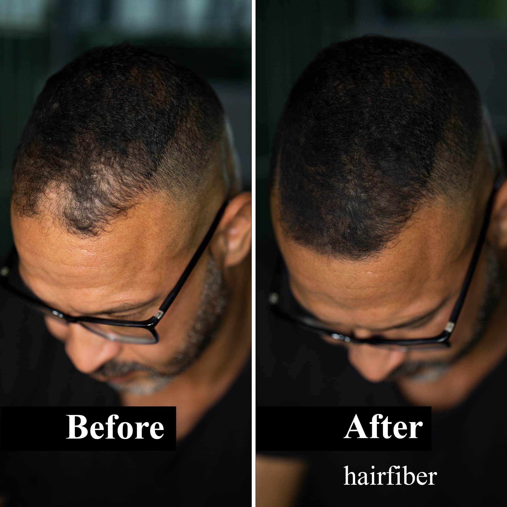 LEON MIGUEL Hair Fiber - Haarverdichtung - Premium Streuhaar/Schütthaar mit Soforteffekt bei Geheimratsecken, Haarausfall und lichtem Haar - Haarpuder | 25g (Dunkelbraun)
