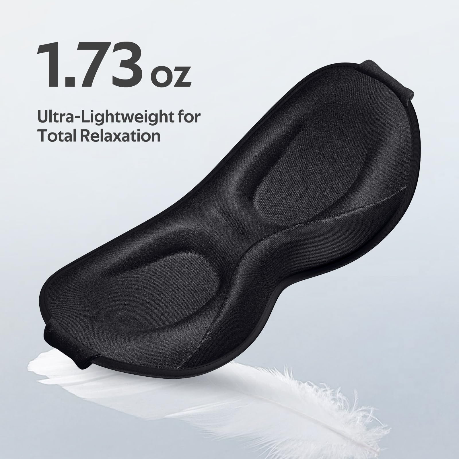 Vynix® Sleep Mask for Men Women - 100% Blackout Eye Masks for Sleep - 3D Soft Sleeping Mask for Side Sleepers - Zero Pressure Lash Extensions Eye Cover Shade for Airplane Travel Essentials, Black — Amazon image 7