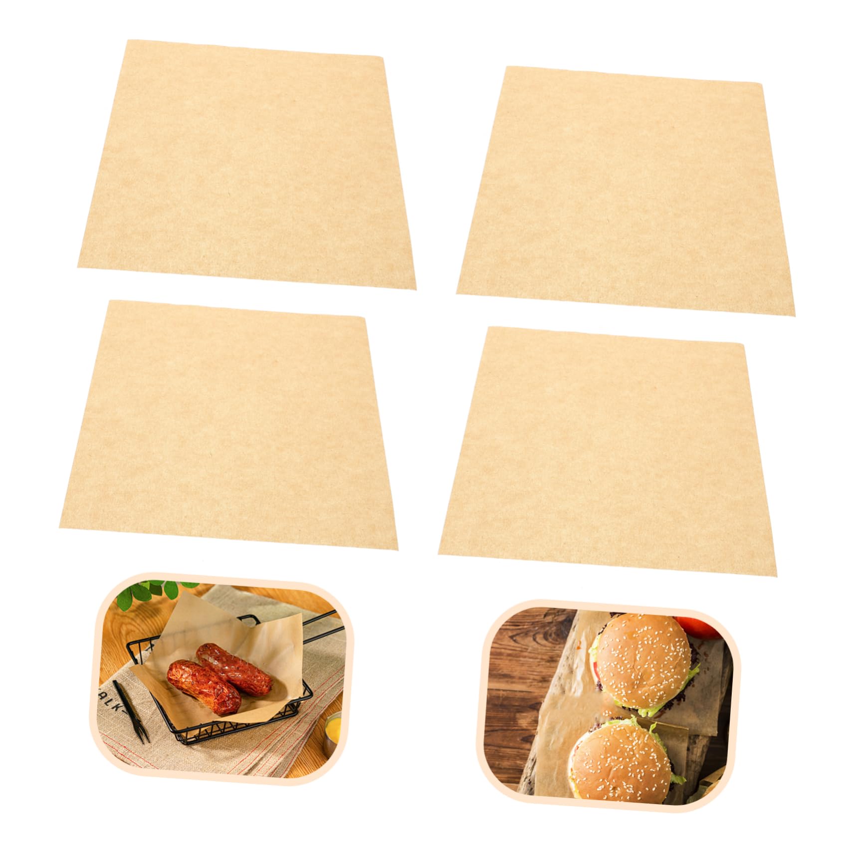 Papier Cuisson Anti-graisse 500 Feuilles, Résistant la Chaleur, sans Odeur, pour Boîtes à Pizza et Sandwichs, Café et Boissons Froides