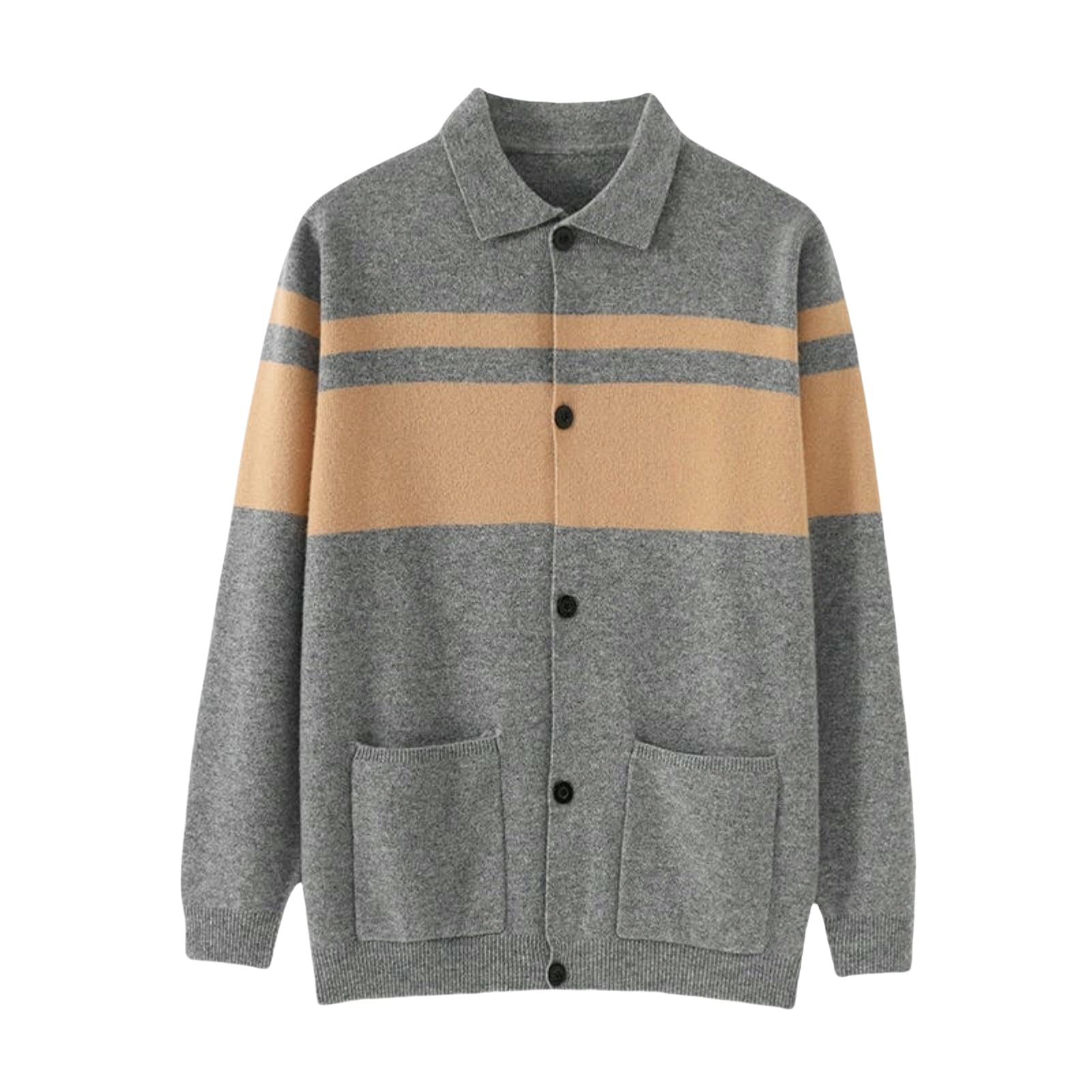 Cárdigan de punto de lana para hombre chaqueta abrigo estilo coreano otoño invierno casual 7