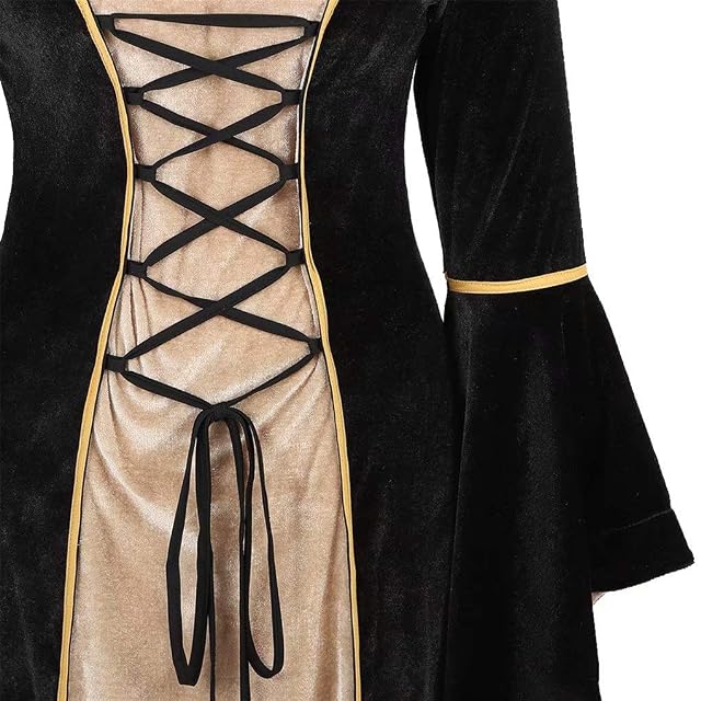 Foto 2 de 5 de Disfraces Mujer Medieval renacentista Vestido Terciopelo Manga Corta Vintage Victoriano gotico con Manga…