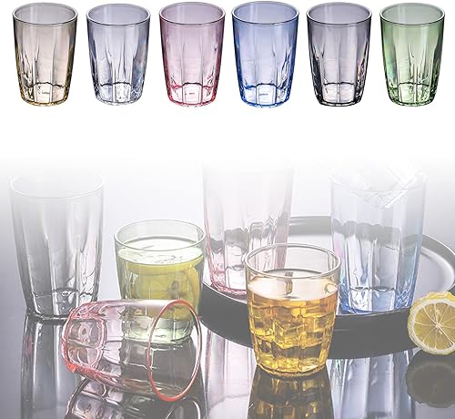 Miniatura 7 de cici store Vasos de plástico irrompibles de 13.9 fl oz, vasos de agua irrompibles, reutilizables, jugo de fruta, cerveza, copa de champán para bar,