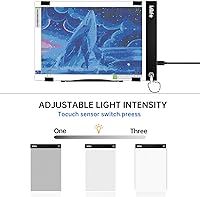 Vista 3 de Mlife Kit de almohadilla de luz LED B4 – Caja de luz de pintura artística de diamante mejorada, tablero de luz de seguimiento regulable, boceto