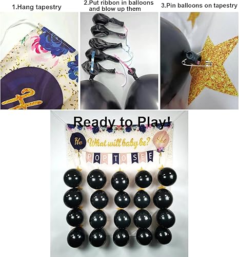 Miniatura 5 de Kit de ideas de juego de suministros para fiesta de revelación de género para bebés, juegos de mesa de dardos de género para bebés, confeti azul