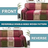 Vista 6 de Turquoize Funda de sofá bohemia de algodón bohemio para sofá, funda de sofá para sofás, fundas lavables para sofá seccional para perros, con tela