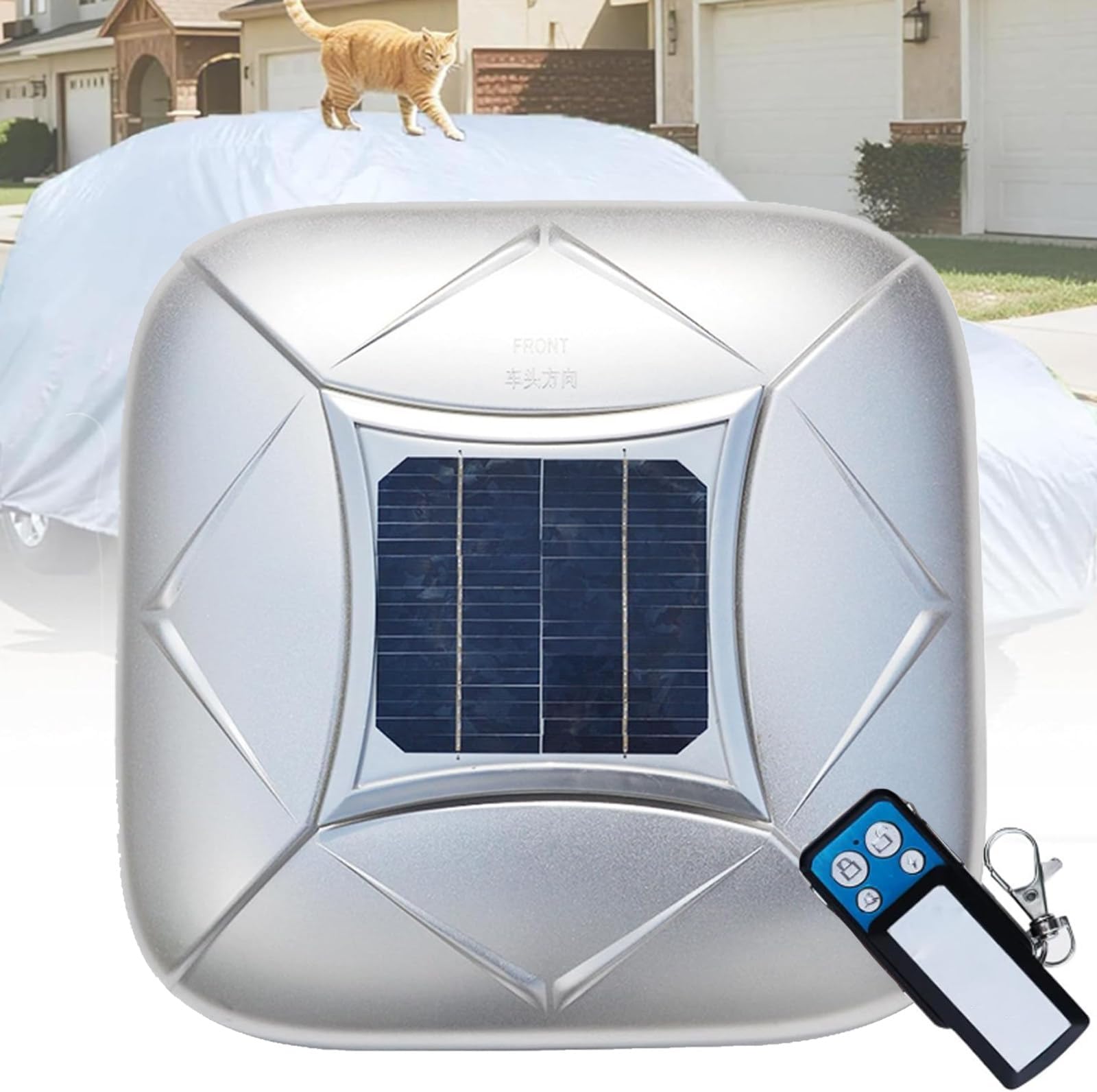 Smart Car Cover with Solar Charging, Remote Control Automatic Full Exterior Covers, Quick and Convenient to Protect Your Car, Universal Fit for Sedan, MPV, SUV Silver-3XXL