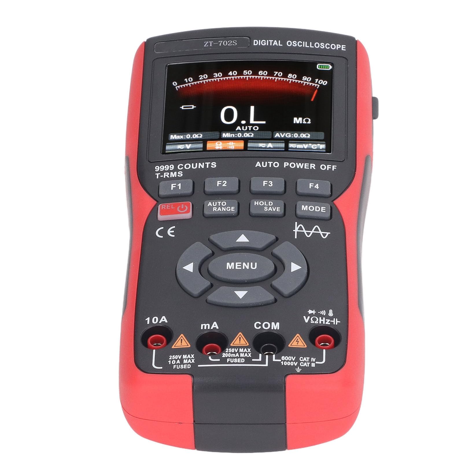 Zunate Handheld Digital Oscilloscope Multimeter 2.8Inch Color