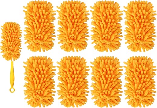 Reusable Duster Refill Compatible with Swiffer Duster Kit - Pet Heavy Duty Duster Refills Fit for Swiffer Extended Handle Duster - Microfiber 360 Duster Refills for Dusting Cleaning, 8 Pack