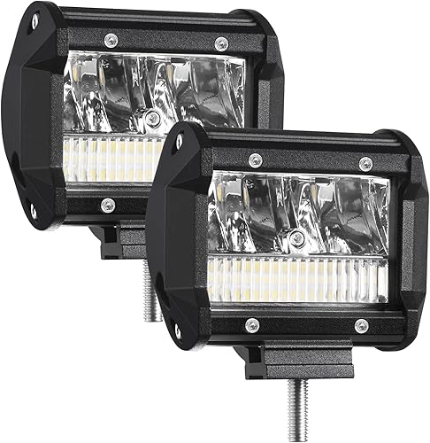 Cápsulas de luz de 4 pulgadas de 72 W, combo de luz blanca de trabajo de 7200 lúmenes, luces de conducción todoterreno, luces de trabajo para