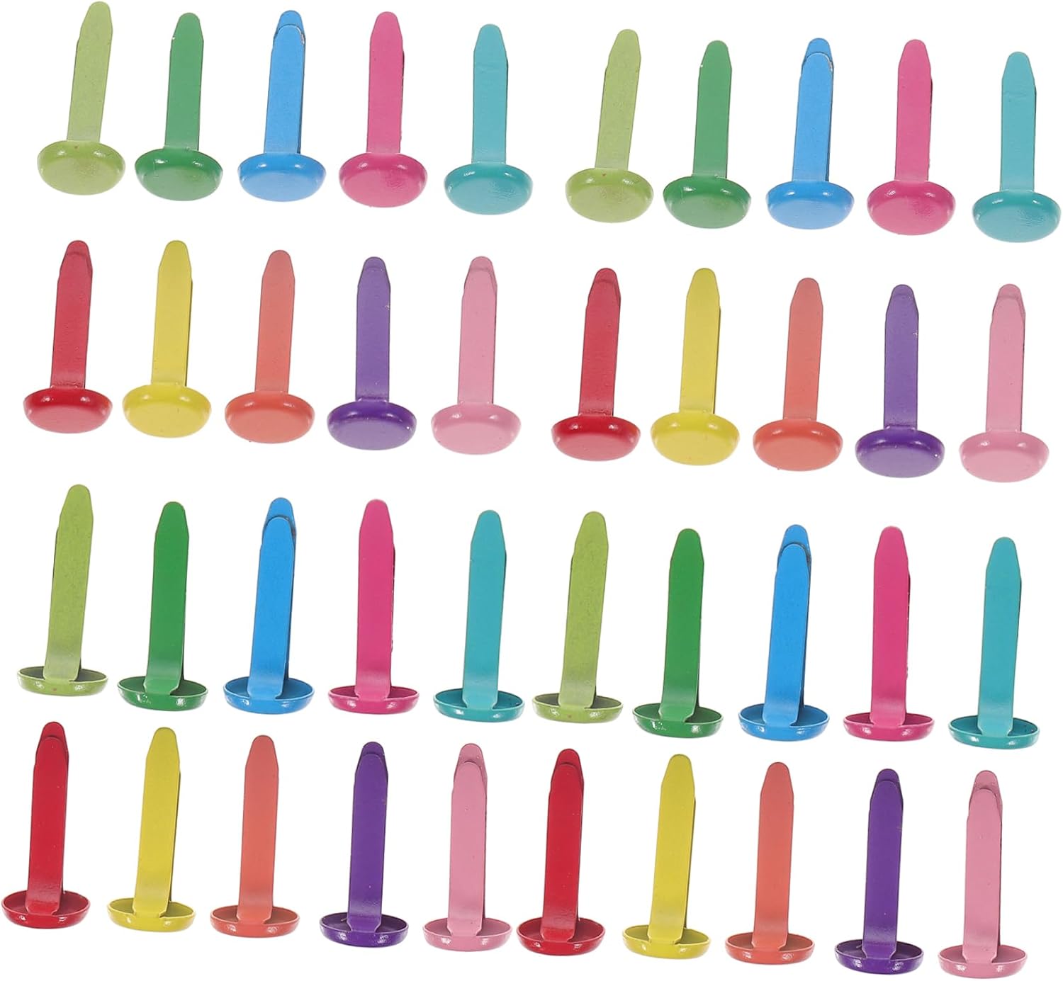 TEHAUX 6bags DIY Craft Brads Colorful Paper Fasteners for Scrapbooking Card Making and Daily Use Durable and Practical Brads for Handcraft Projects