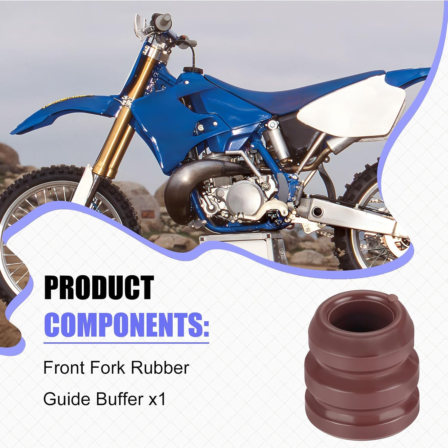 Front Fork Rubber Guide Buffer for Yamaha YZ125 YZ250 YZ400F YZ426F WR400F WR426F 1998-2000