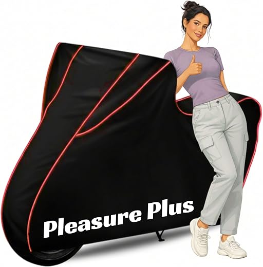 Ultra-Bike Body Cover for Pleasure Plus Dustproof Scratchproof - 100% Water Resistant Motorcycle Cover for Two Wheeler, Ou...