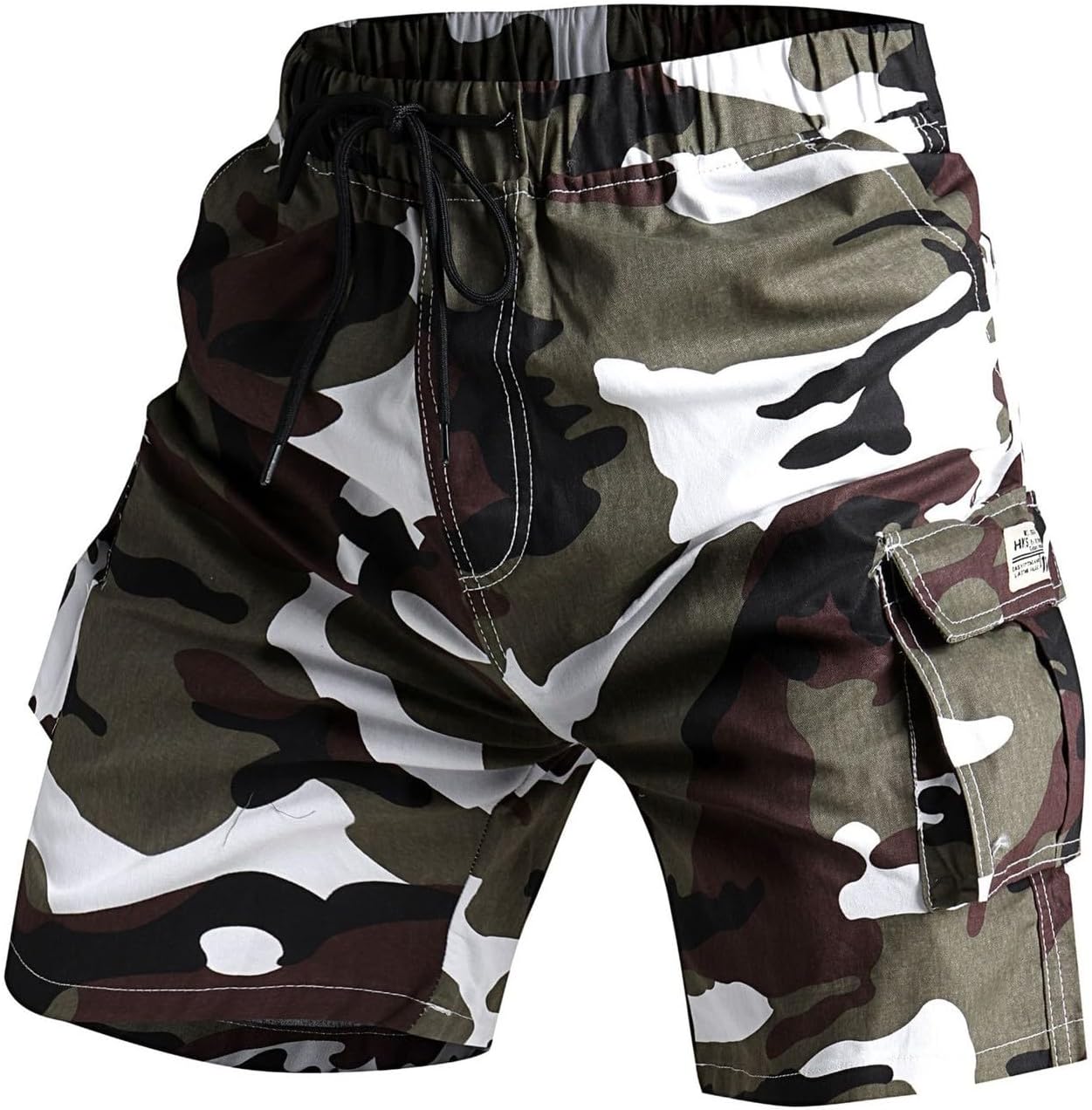 Mens Plus Size Drawstring Cargo Pants Summer Multi Pockets