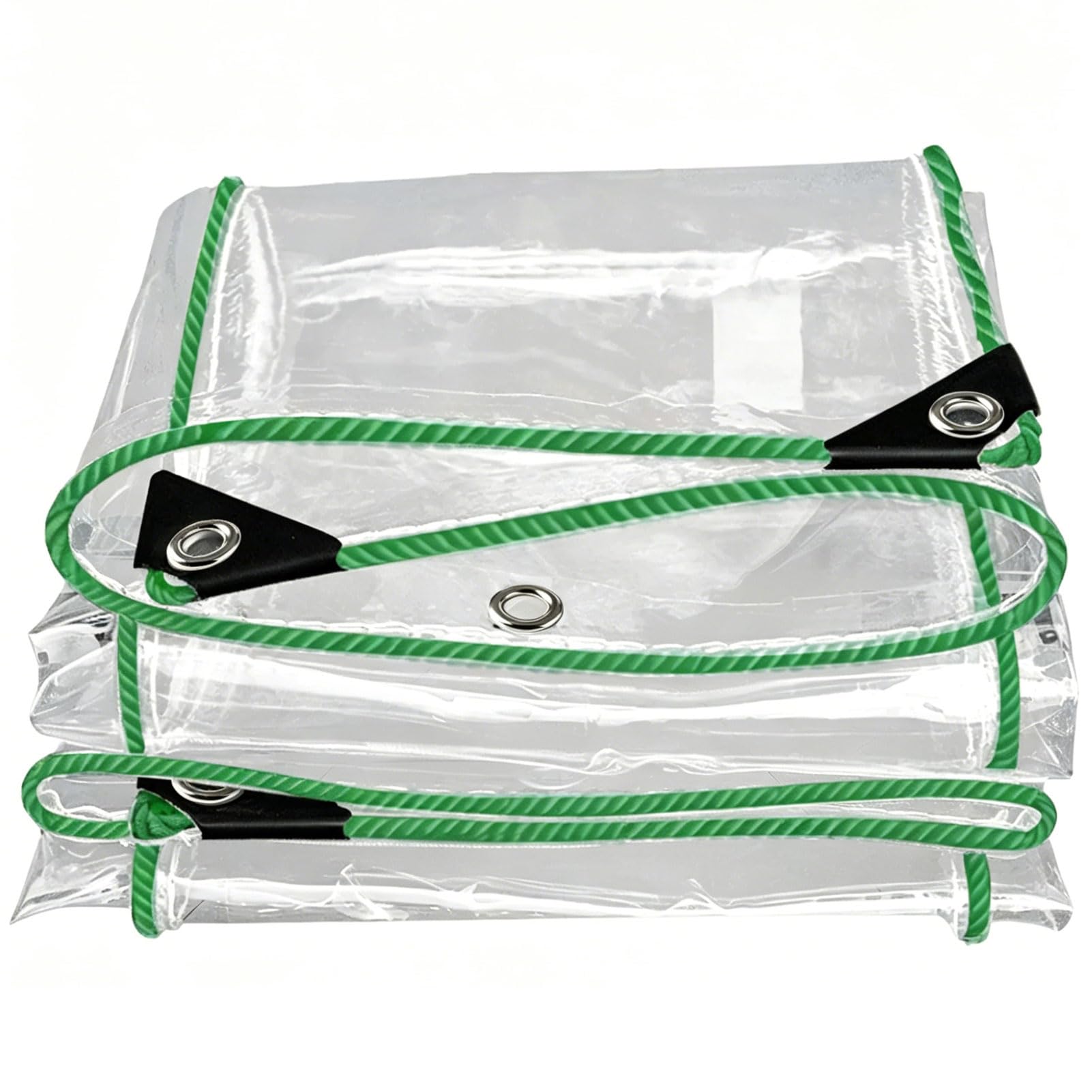 Clear Tarp with Grommets, Transparent PVC Waterproof Tarpaulin, for Patio Furniture, Greenhouse Cover, Outdoor Equipment, Camping Shelter and Storage (2x4m)