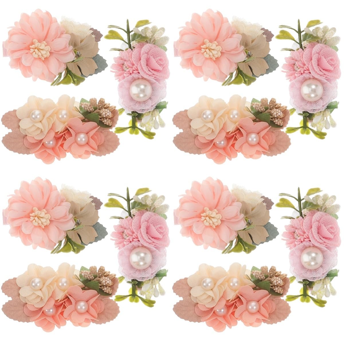 Clips de cheveux fleurs TOYANDONA accessoires raffinés x12 - 8
