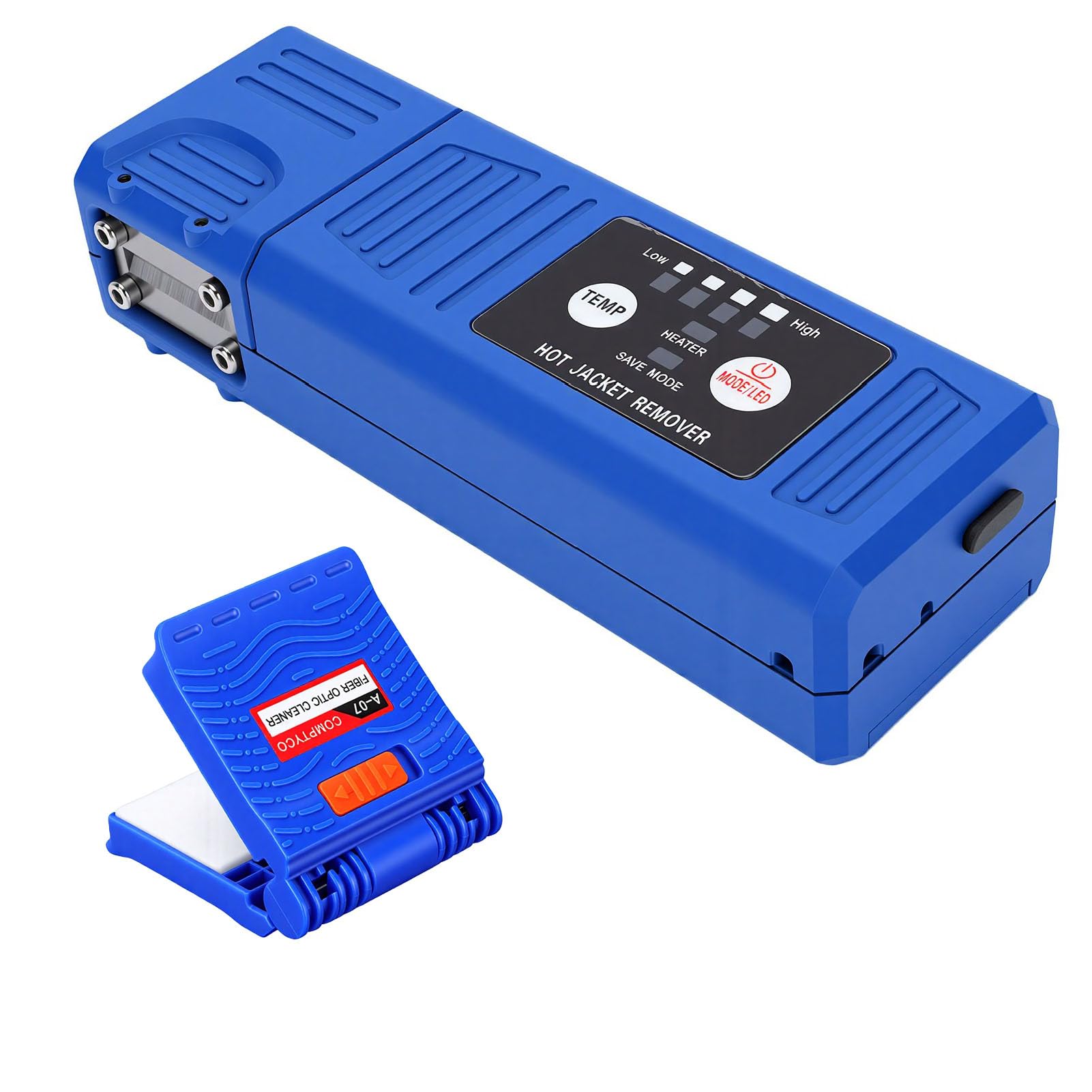 Zunate Pelacables Térmicos de Fibra óptica, 8 Niveles de Temperatura, Herramienta de Pelado de Fibra óptica con Calentamiento Automático con Clip de Limpieza para 1-48 Núcleos, Fibras de 125 μm,