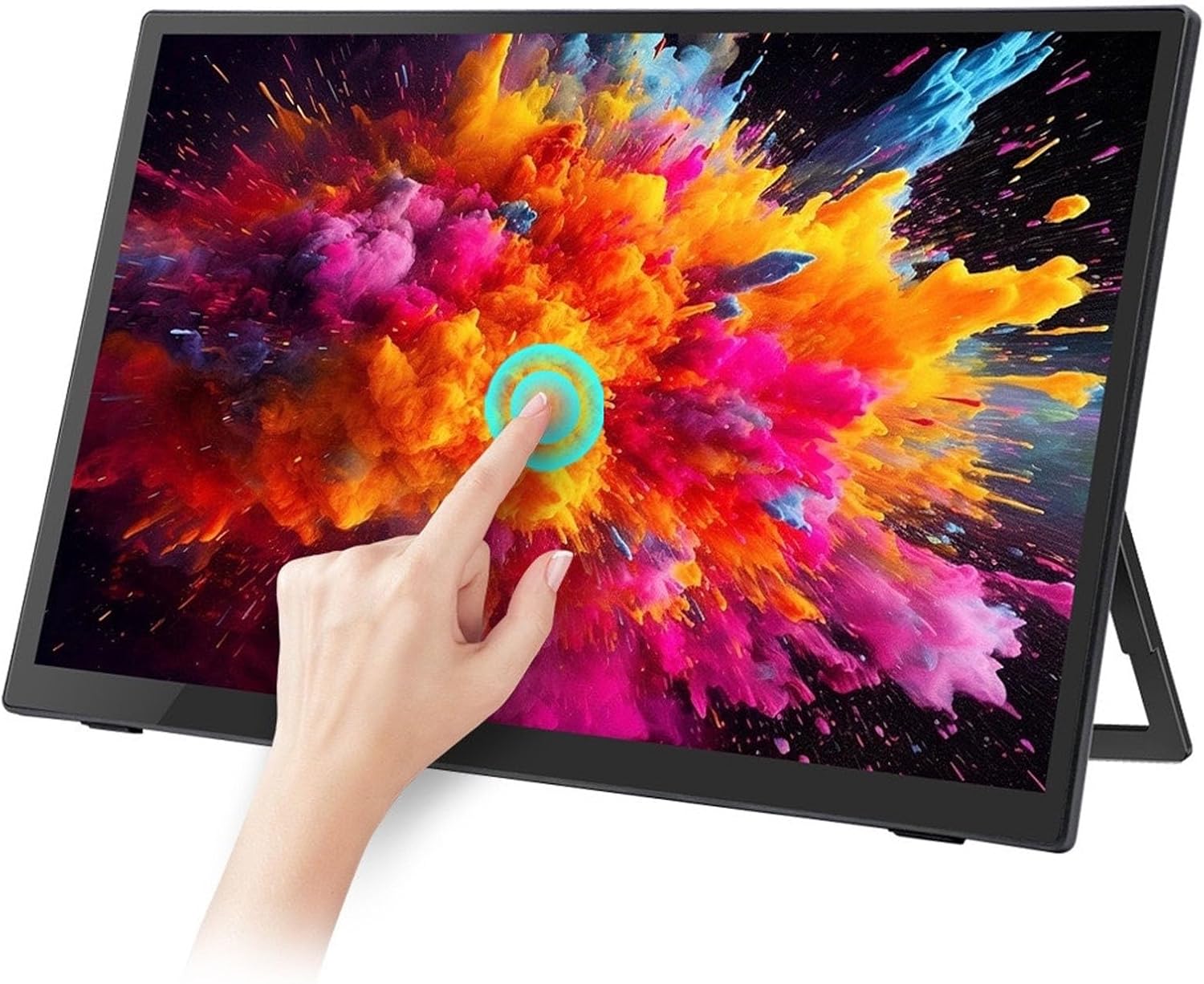 Portable Monitor 16 Inch 1920x1200 IPS Display Gaming Monitor, USB C HDMI Laptop External Computer Display, HDR Eye Care Travel Montior for PC Laptop Phone Game Console