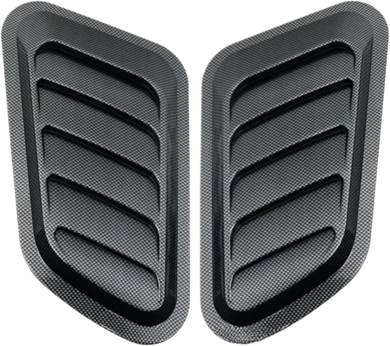 Hood Scoops 1Pair Outlet Design Vent Intake Body Auto Decorative Sticker Car Hood Decoration Auto Tuning Parts Automotive Decor(Black2)