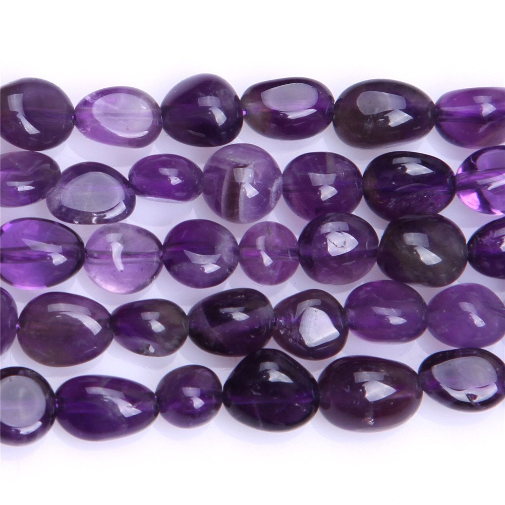 Sweet & Happy Girl's Store 5X6mm Freeform Potato Shape Gemstone Amethyst Beads Strand 15 Inch Jewellery Making Beads - Image 3