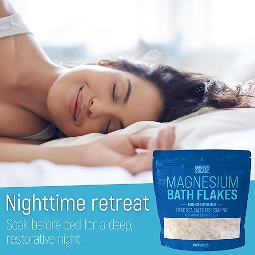 Miniatura 6 de Copos de magnesio con MSM - Escamas de cloruro de magnesio - Sales del mar muerto para remojar, 10 libras