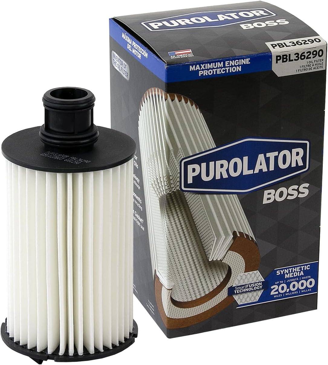 Purolator PBL36290 PurolatorBOSS Maximum Engine Protection Cartridge Oil Filter Compatible With Land Rover Range Rover Sport, Range Rover, LR4, Discovery, Jaguar F-Pace, XF, XJ and F-Type