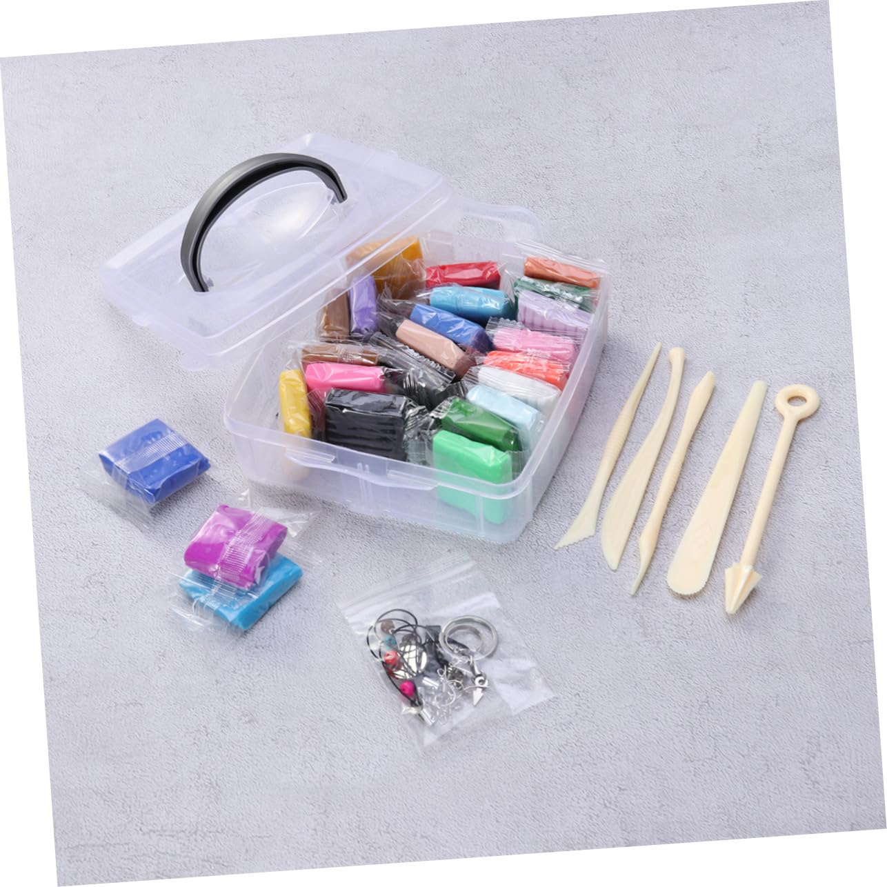 Artibetter Kit de Arcilla Polimérica 24 Colores para Niños y No Pegajosa Incluye Herramientas Creativo y Educativo para Manualidades y Juguetes