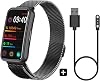 GLSY Metal Black Activity Fitness Tracker with 247 Heart Rate Monitor and Blood Pressure Monitor  Charger