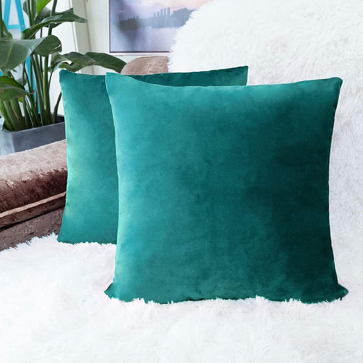 dark teal throw pillow covers