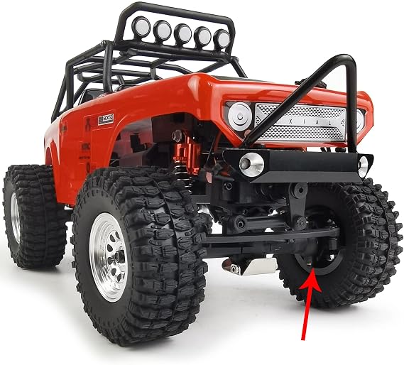 AXspeed Black Brass Heavy Duty Front Steering Knuckle 1/24 RC Counterweights for Axial Scx24 Deadbolt C10 JLU CRC B-17 AXI00005 Crawler Car