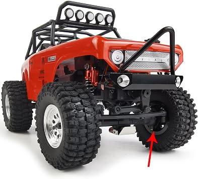 AXspeed Black Brass Heavy Duty Front Steering Knuckle 1/24 RC Counterweights for Axial Scx24 Deadbolt C10 JLU CRC B-17 AXI00005 Crawler Car