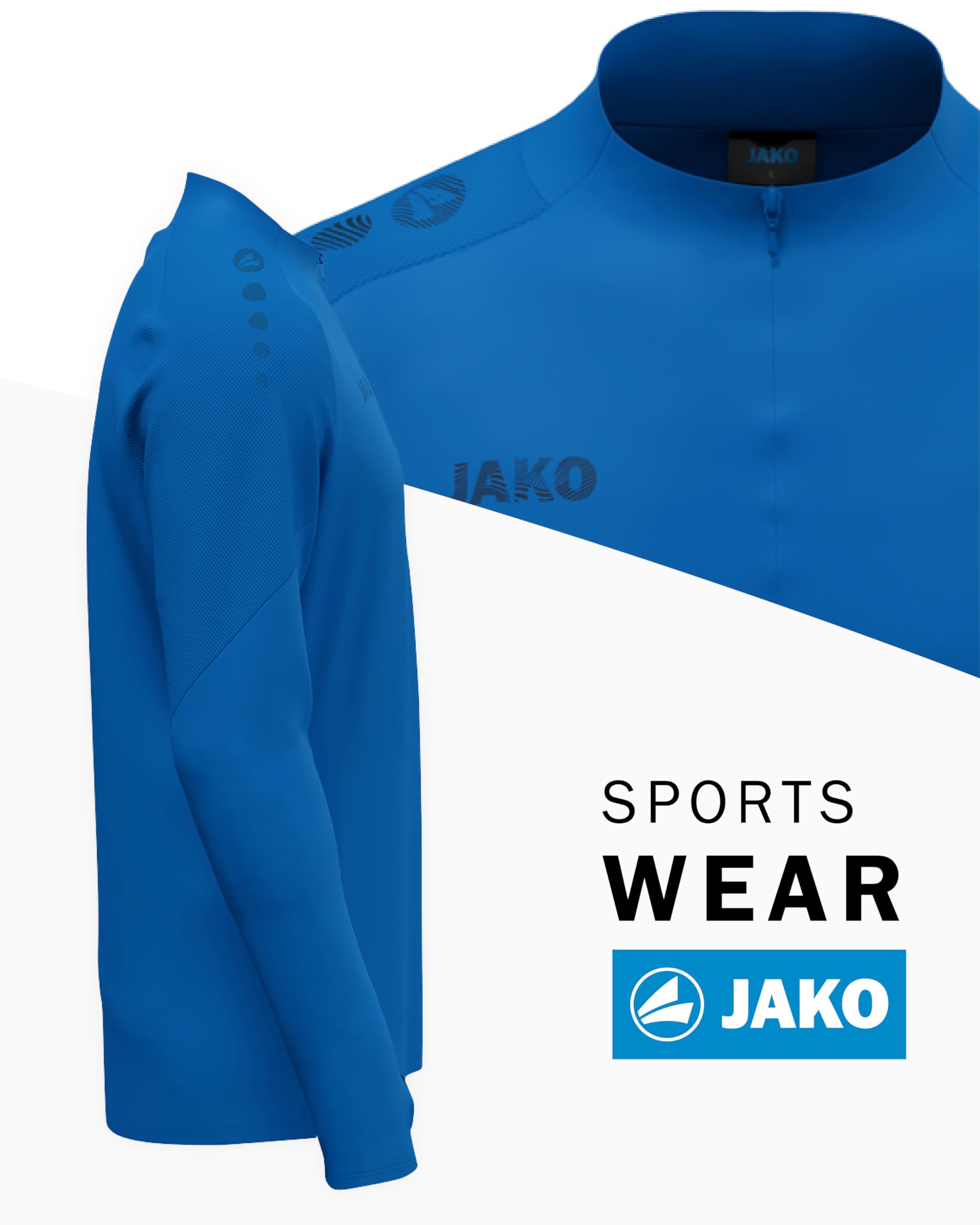 JAKO ZipTop Light Flow Sweatshirt Herren