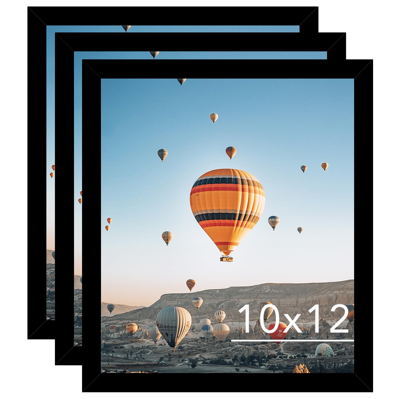 Amazon.com: JCJMY 10x12 Black Picture Frame Set of 3, Horizontal