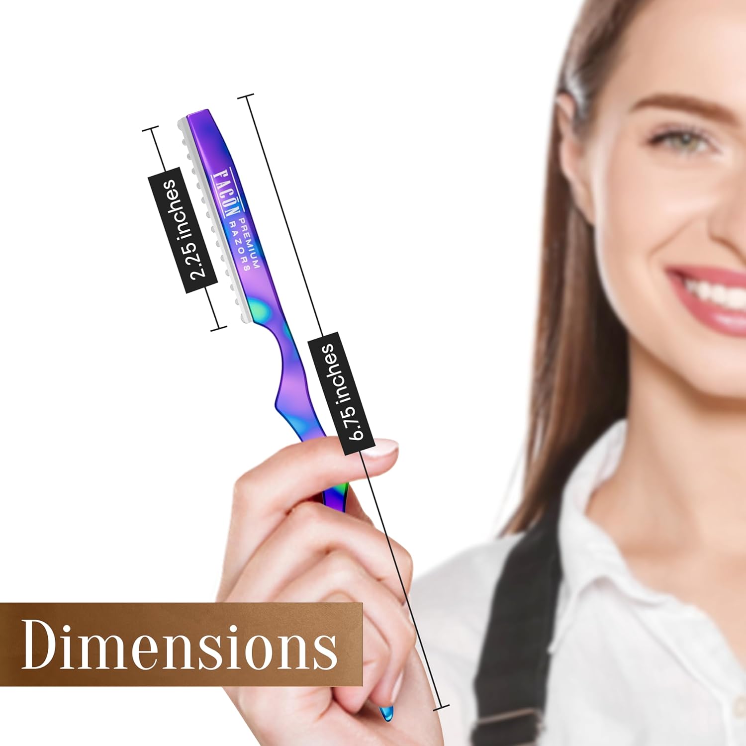 Facón Hair Razors for Cutting Hair - Professional Hair Styling Razor Kit with 11 Replacement Blades, Stainless Steel Hair Cutting Tool for Salon & Home, Premium Hair Thinning Texturizing Faether Razor - Image 7