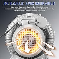 Vista 3 de Veemoon Pump Aquarium Blower Fish Tank Blower Pump for Fish Tank Aquarium Fan Silver