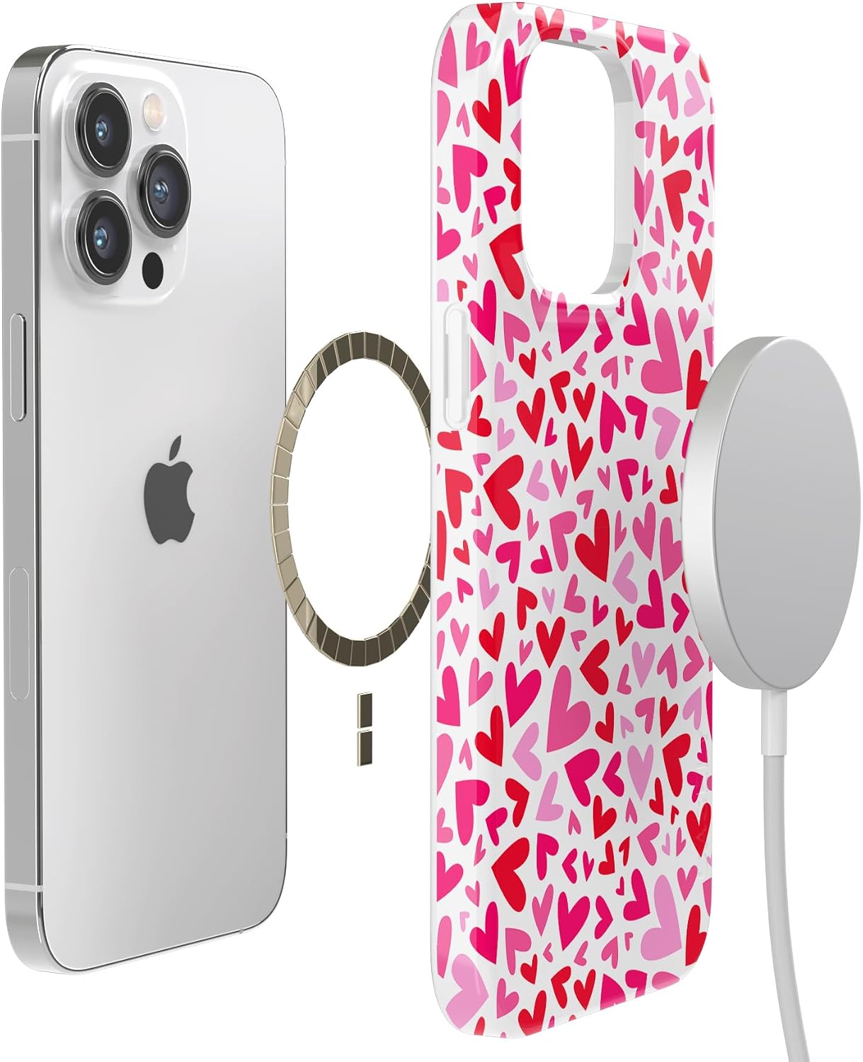 Casely iPhone 14 Pro Max Case | XOXO | Candy Hearts | Compatible with MagSafe | Classic Ultra Slim Design