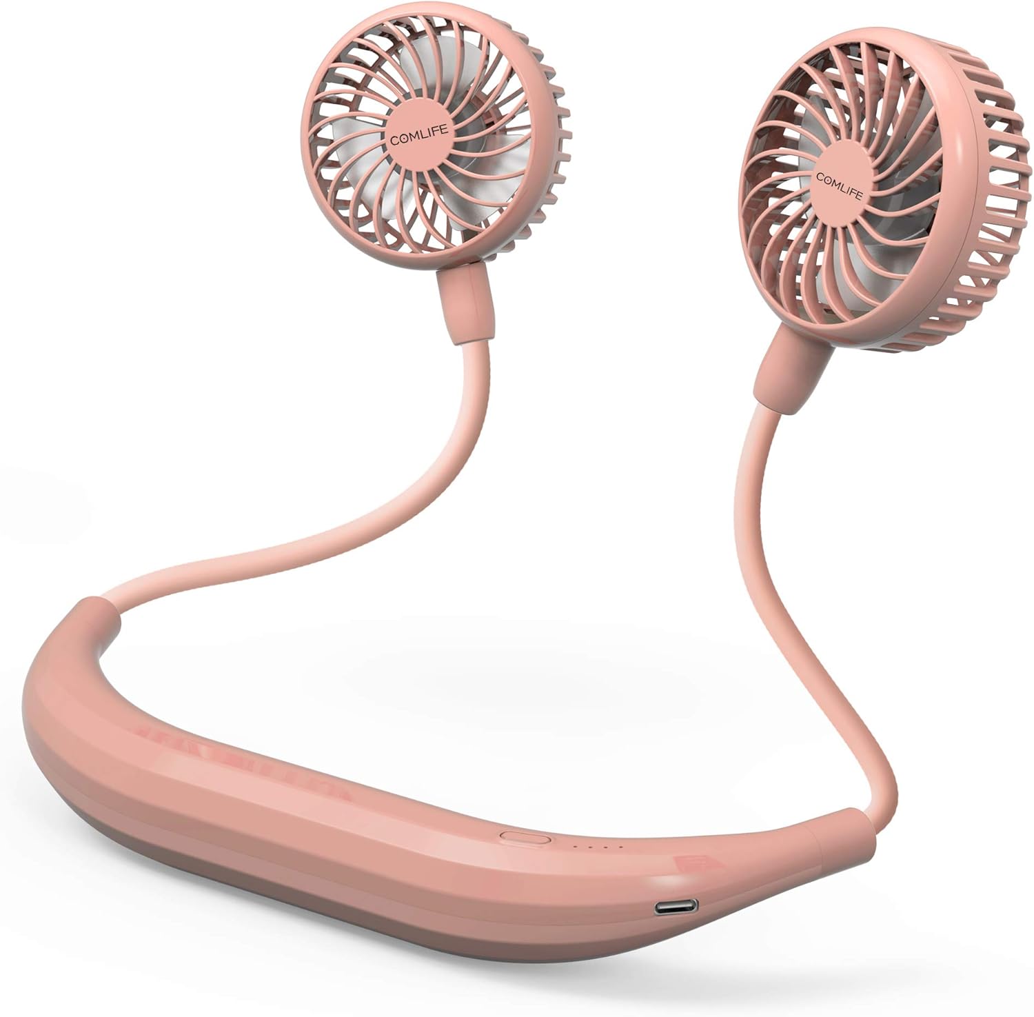 Neck Fan, 5200mAh Battery Powered Neckband Fan With 4 Speeds, Natural Wind Mode, 360° Adjustable, Hands-Free Portable Personal Fan for Sports, Home, Office, Trave (Black) : Electronics