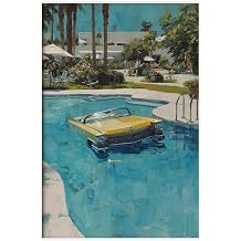 80s Aesthetic Miami Vice Pool Car Poster Retro Gamer Gift City map Scenery Landscape Living Room Canvas Bathroom Abstract Inspirational Framed Motivational Boho Kitchen Sign Travel Modern Cool Off