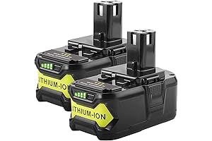 Ryobi 18V Cordless: [2 Pack] RB18L50 Replacement Battery