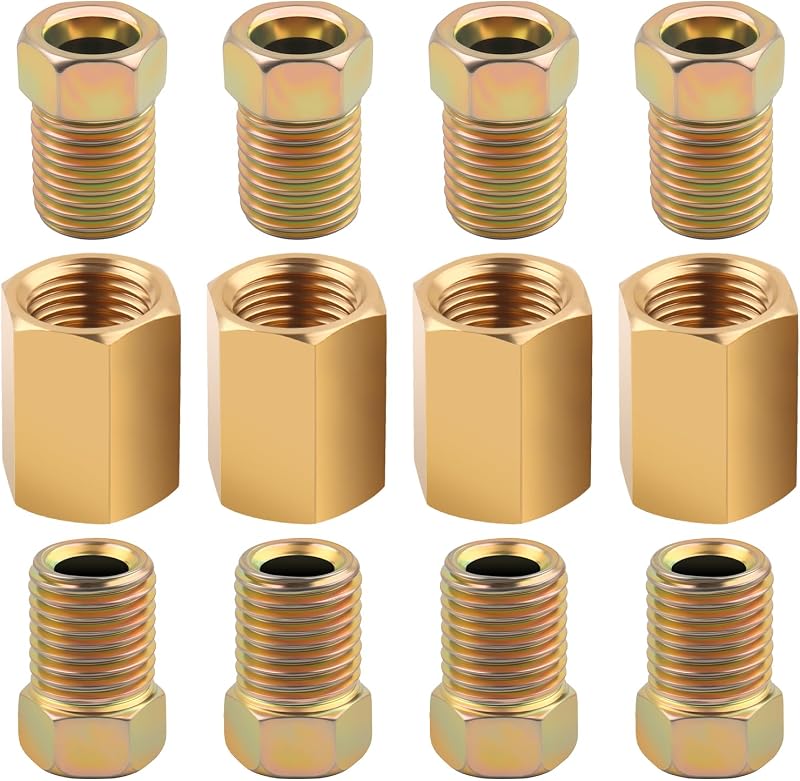 Kit de conexões para linha de freio 3/16" VKQTS com rosca 3/8-24 – 12 peças
