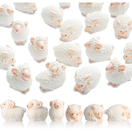 Sheep Toy Figurines for Creative DIY