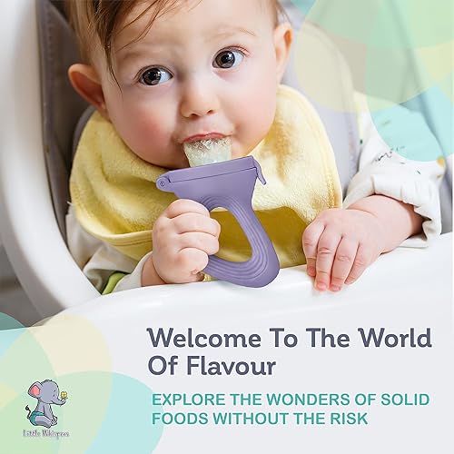 Miniatura 2 de LittleWhispers - Chupete de frutas y alimentos para bebés, comederos para chupetes para fruta fresca o leche materna congelada, alivio de la