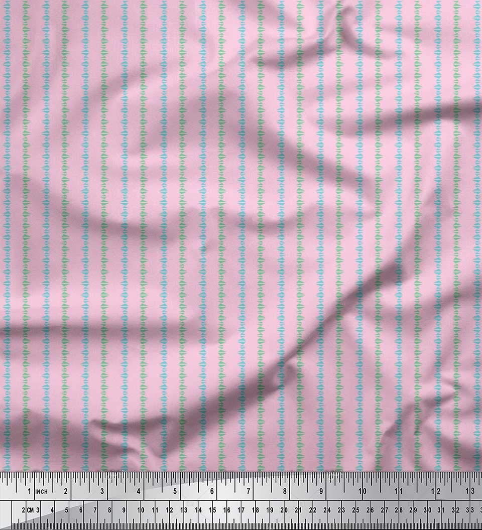 Soimoi Cotton Voile Fabric Triangle Shirting Print Fabric by Meter 42 Inch Wide-image-48