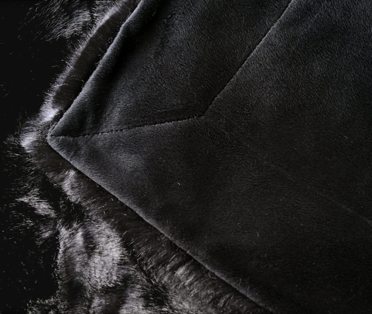 Wohnen & Accessoires Luxuriöse Felldecke Webpelzdecke Felloptik - Zobel schwarz - 5 Größen - 150x200cm bis XXL (170 x 220 cm)