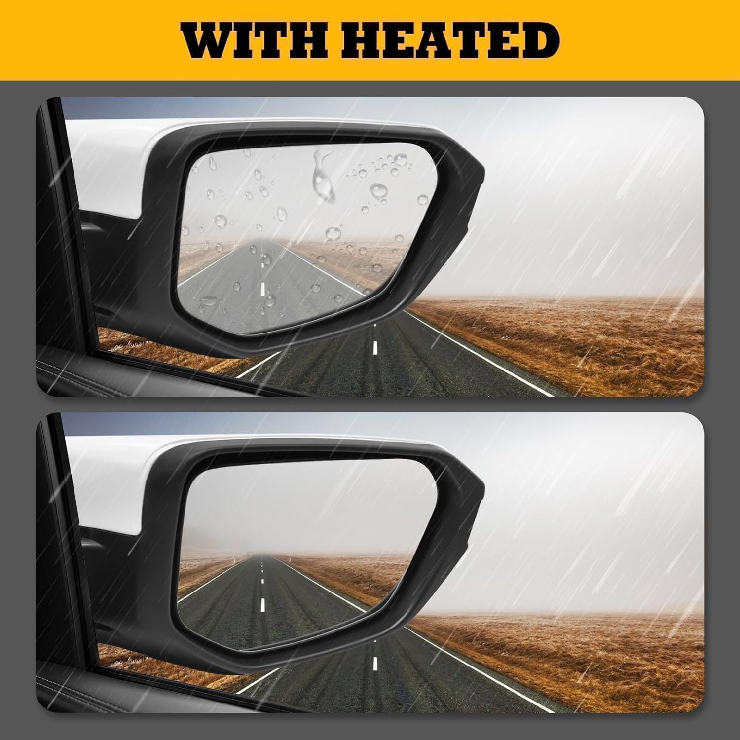 Right Side Mirror Assembly Compatible with Civic 2016-2021 Camera & Heated & Power Glass and Manual Folding 76208-TBC-A02ZA HO1321284 (White 11Pins)